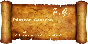 Pásztor Gaszton névjegykártya